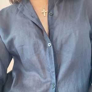 Majestic Filatures Du Lion 100% Cotton Deluxe tee shirt Button Long Sleeve Shirt